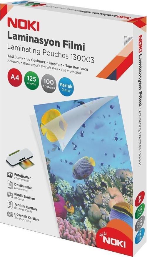 Laminasyon Filmi Parlak 125 Micron A4 130003 (100 Lü Paket)
