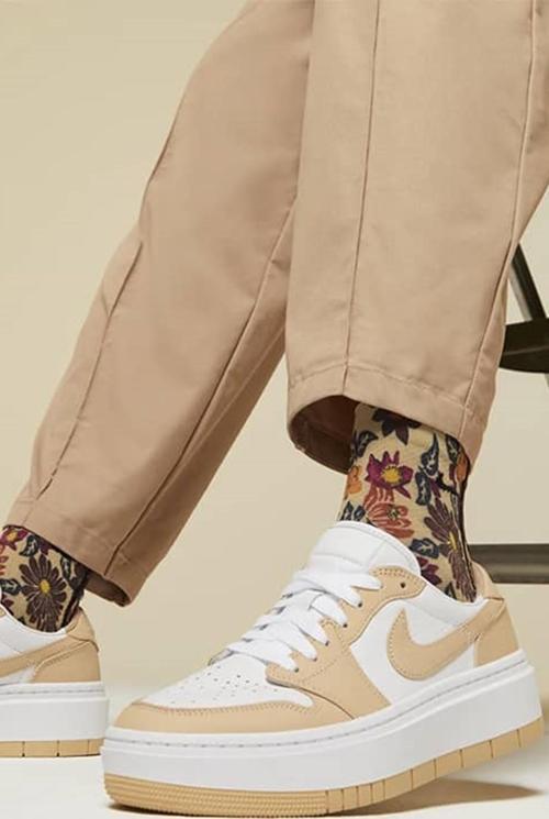 Air Jordan 1 Elevate Leather Unisex Sneaker Hakiki Deri Günlük Spor Ayakkabı Beyaz Sütlü Kahve