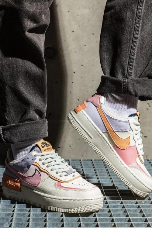 Air Force 1 Shadow Phantom Yürüyüş Ayakkabısı Beyaz Pembe Swoosh