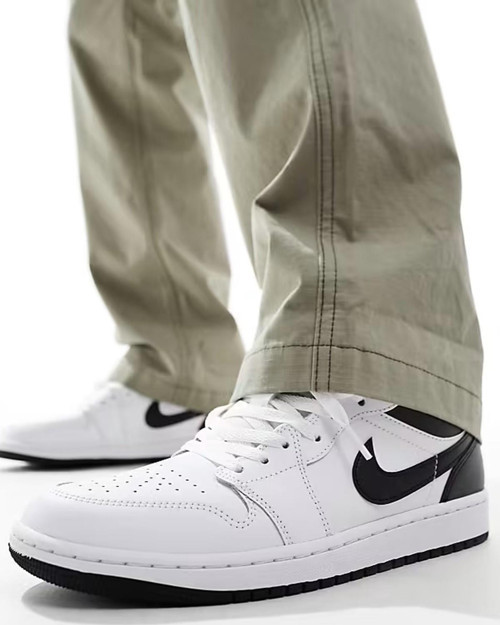 Air Jordan 1 Low Leather Sneaker Hakiki Deri Beyaz Erkek Spor Ayakkabı