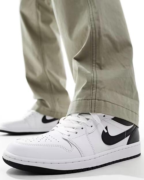 Air Jordan 1 Low Leather Sneaker Hakiki Deri Beyaz Erkek Spor Ayakkabı