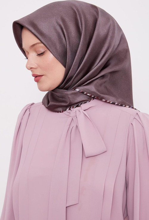 K.Vizon Benekli Twill İpek Eşarp