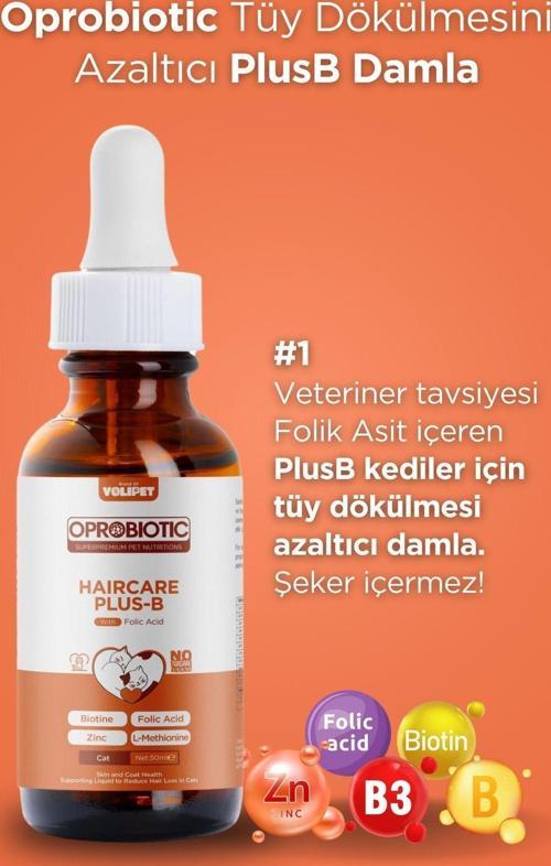 Plusb Kediler İçin Tüy Dökülmesini Azaltıcı Damla 50Ml (Tüy Dökümü Önleyici)