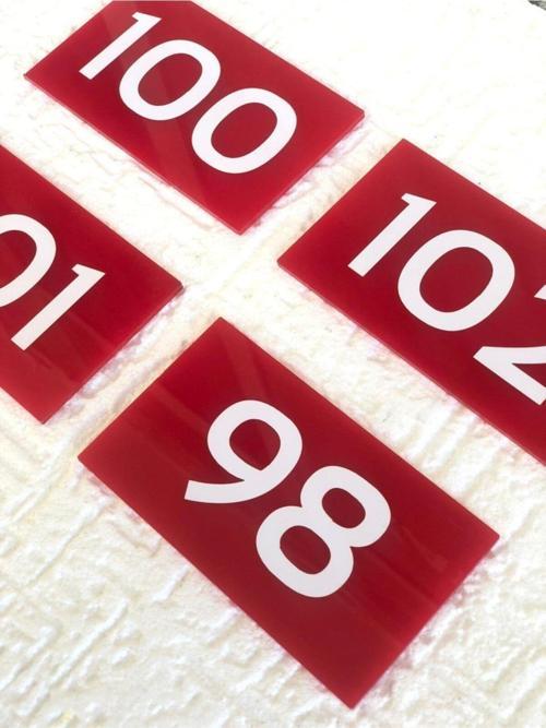 Dekoratif Apartman Kapı Numarası Pleksi- Numara 99