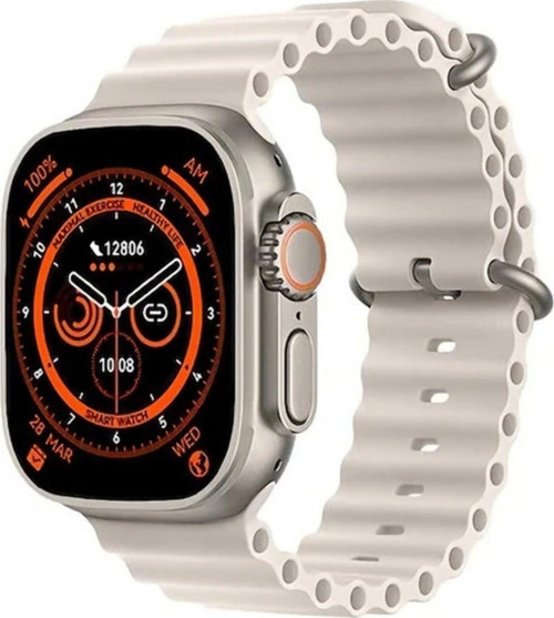 Watch 8 Amax Ultra Uyumlu 49Mm Akıllı Saat Vidalı Çift Kordon Kilitli Deri Kordon