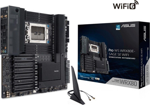 Pro Ws Wrx80E-Sage Se Wıfı Ddr4 M2 Pcıe Nvme Pcıe 16X V4.0 Swrx8 E-Atx