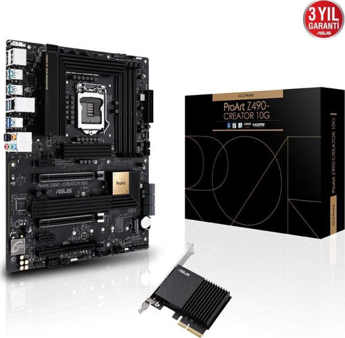 Proart Z490-Creator 10G Ddr4 Sata3 M2 Pcıe Nvme Hdmı Dp Pcıe 16X V3.0 1200P Atx