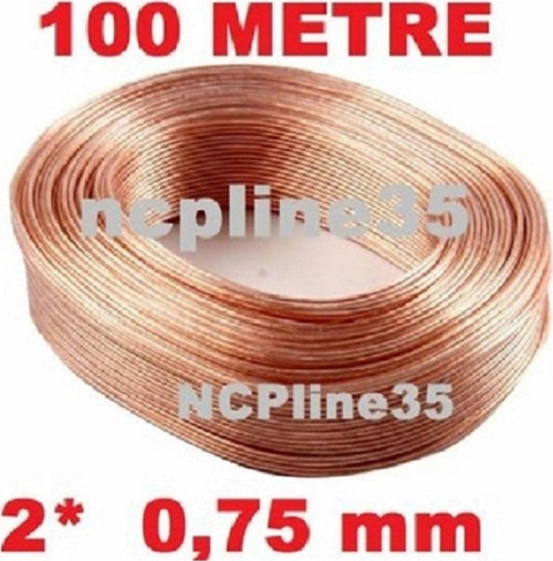 100 Metre Hoparlör Ve Ses Kablosu 2X0.75 Şeffaf