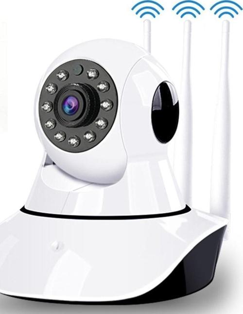 Wi-Fi Kablosuz Ip 3 Antenli Bebek Güvenlik Kamerası Gece Görüşlü