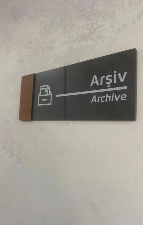 Wooden Serisi (Arşiv) Ofis Kapı Isimliği Yönlendirme Tabelası