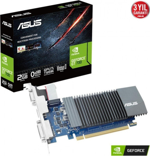 2Gb Gt730-Sl-2Gd5-Brk-E Gddr5 64Bit Hdmı-Dvı Pcıe 16X V2.0 Fansız