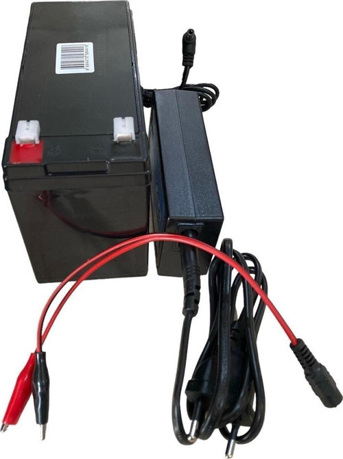 12 Volt 7 Amper Akü Ve Akü Şarj Adaptörü Maşalı Timsah Uç