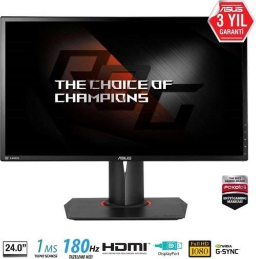 24" Rog Swift Pg248Q 1Ms Hdmı+ Display Nvidia G-Sync Full Hd Gaming Monitör