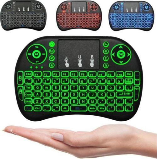 Qasul Işıklı Kablosuz Mini Klavye Tv Televizyon Ps3 Dokunmatik Mouse Ps3