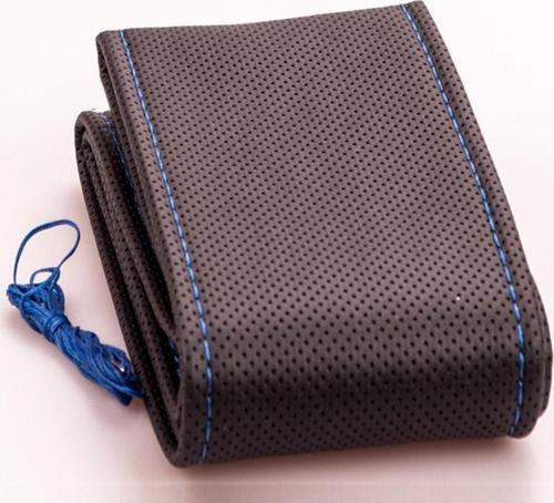 Direksiyon Kılıfı Dikmeli Iğneli 38Cm Mavi Ipli