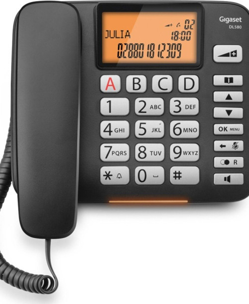 Gıgaset Dl580 Siyah Ekranlı Masa Üstü Telefon Caller Id Handsfree