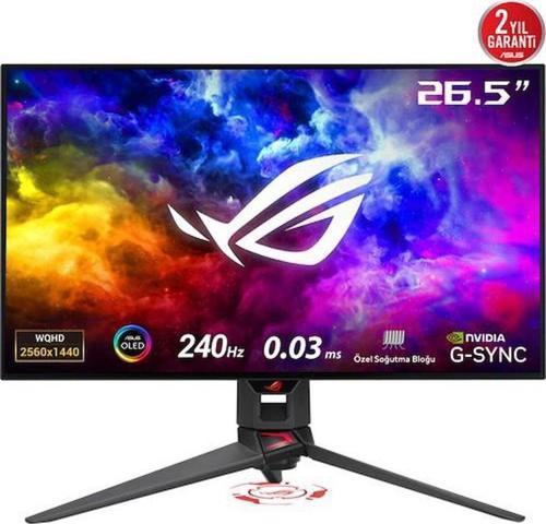 Rog Swift Pg27Aqdm 27" 0.3 Ms Qhd G-Sync Oled Oyuncu Monitörü