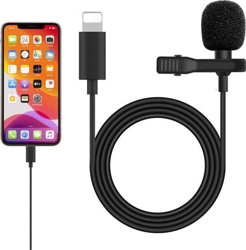 Cep Telefonu Mini Klip Iphone Uyumlu Kablo Uçlu Yaka Mikrofonu