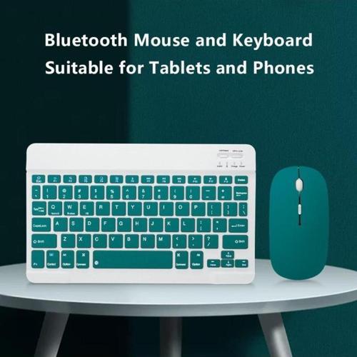 Tüm Cihazlara Uyumlu Akıllı Taşınabilir Şarj Edilebilir Kablosuz Bluetooth Klavye + Mause