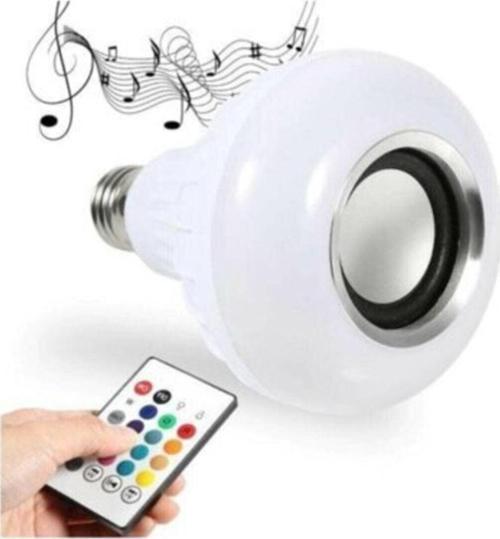 Bluetooth Music Bulb Ampul Akıllı Hoparlör Led Işıklı Uzaktan Kumandalı Müzikli Lamba 7 Renk Işıklı