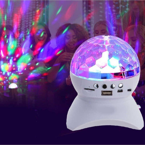 Sese Duyarlı Bluetoothlu Led Küre Disko Topu Renkli Işıklı Lazer Parti Malzemesi