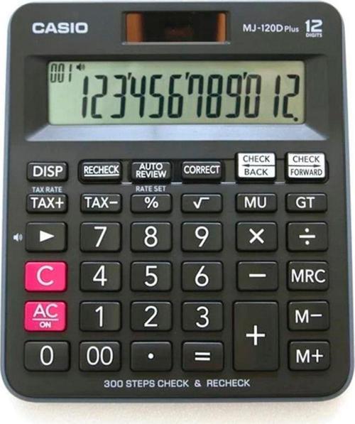 12 Hane Hesap Makinesi Check Recheck Mj-120D Plus