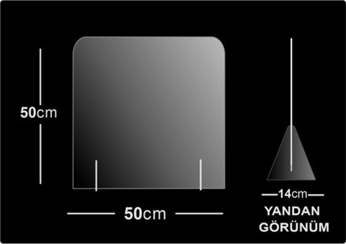 50X50 Cm Banko Tipi Virüs Koruma Paneli Kış Kampanyası