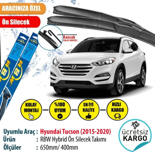 Hyundai Tucson 2015-2020 Hybrid Ön Silecek Takımı