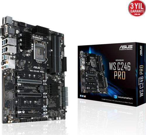 Ws C246 Pro Ddr4 Udımm Sata3 Server Anakart 1151P V2 Atx