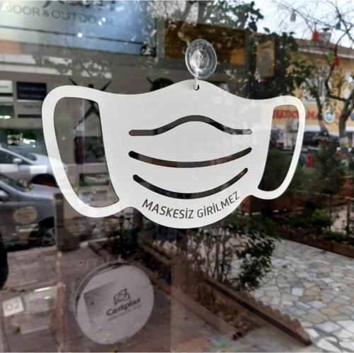 Maskesiz Girilmez Mdf Ikaz Levhası