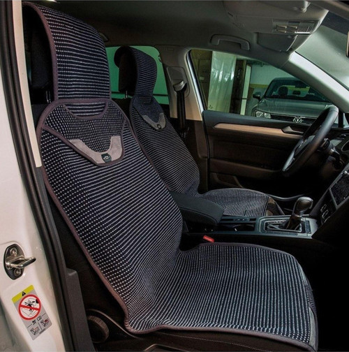 Renault Tüm Modellerine Uyumlu Senturk Auto Kilim Minder 2 Li Set Ön Koltuklara Siyah Gri