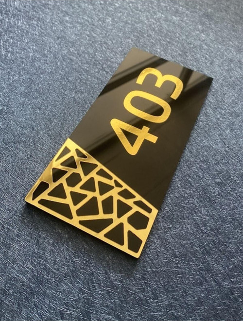 Siyah & Gold Pattern Seri Kapı Numarası