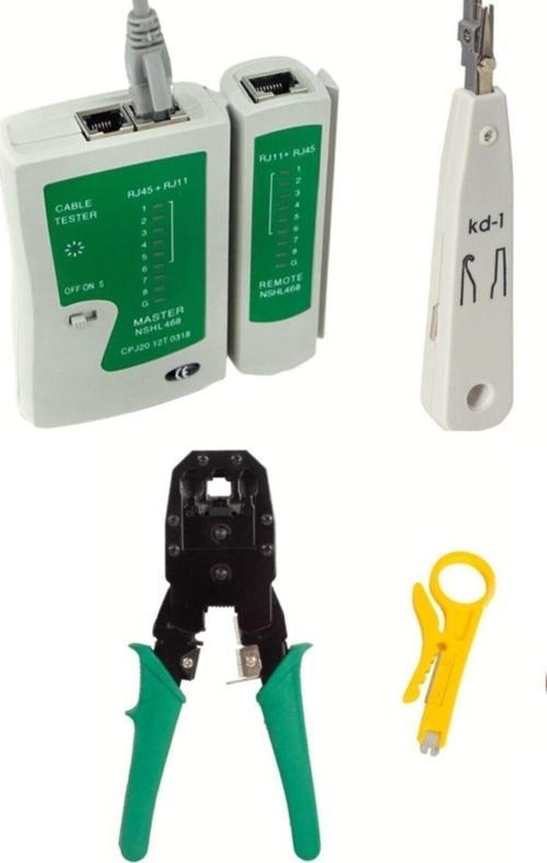 Kablo Soyucusu Pense Rj45 Rj11 Jak Sıkma Pensesi Kablo Test Cihazı Set