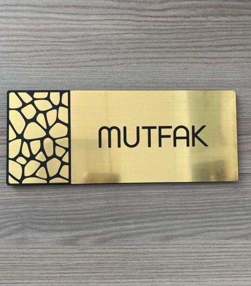 Metalik Gold Seri Mutfak Yönlendirme Tabelası