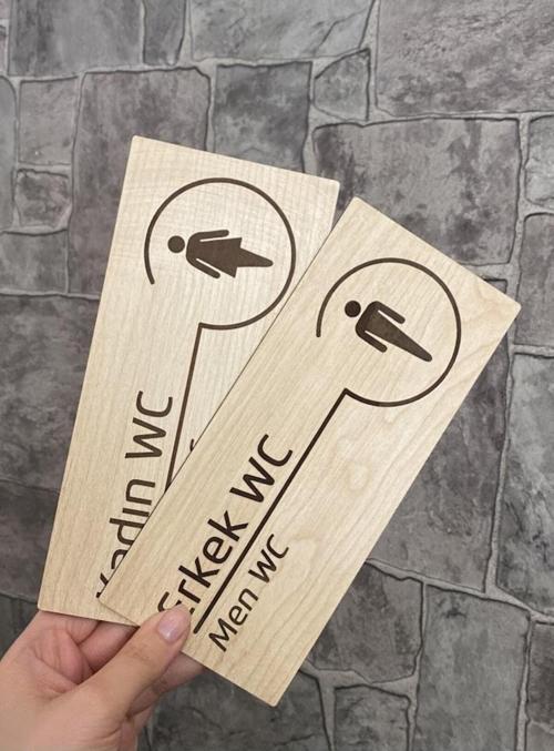Meşe Serisi Natural Wc Yönlendirme Seti