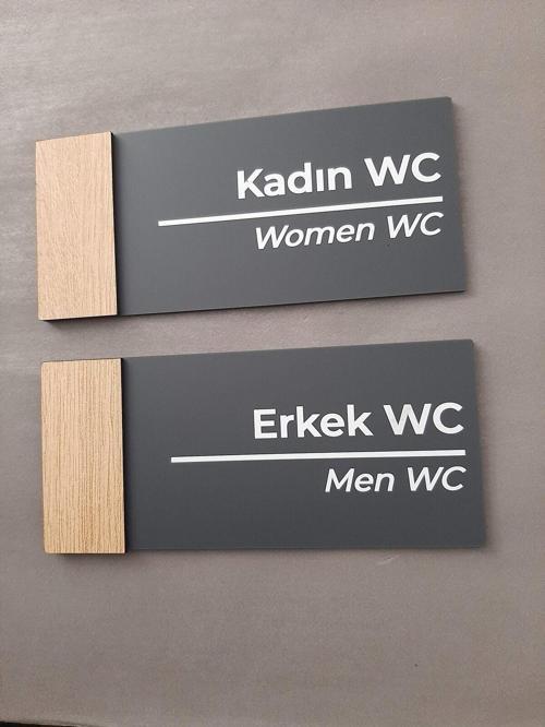Meşe Serisi Pleksi Wc Yönlendirme Seti