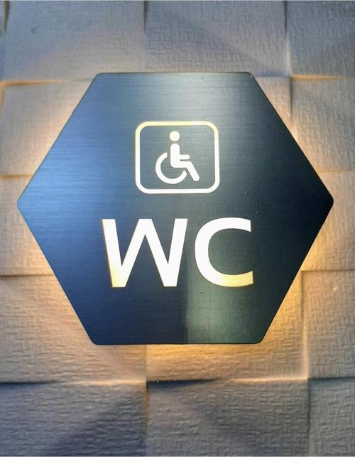 Honeycomb Serisi Işıklı Wc Yönlendirme Tabelası