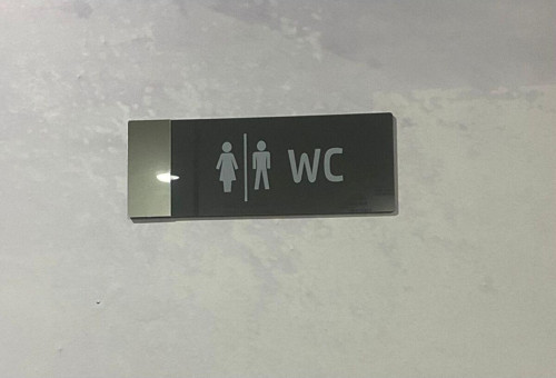 Aynalı Klasik Seri Wc Yönlendirme Tabelası