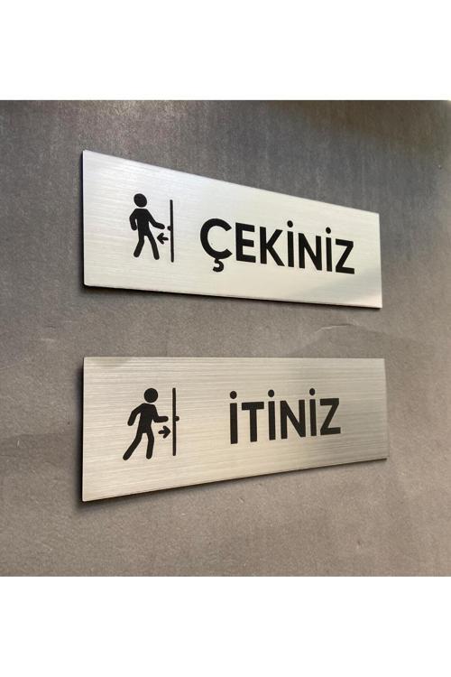 Metalic Seri Itiniz-Çekiniz Set Kapı Isimliği