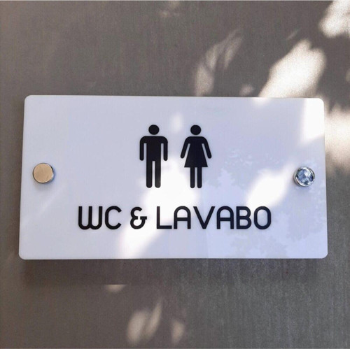White Pearl Serisi Wc Yönlendirme Tabelası