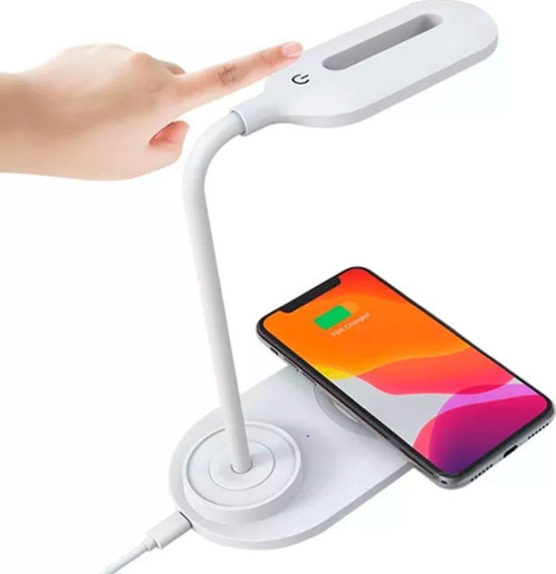 Hızlı Kablosuz Şarj Stant Ve Led Masa Lambası Taşınabilir 360 Derece Esnek Dokunma Wiereles Charger
