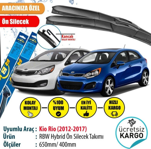 Kia Rio Hb Sedan 2012 2017 Hybrid Ön Silecek Takımı