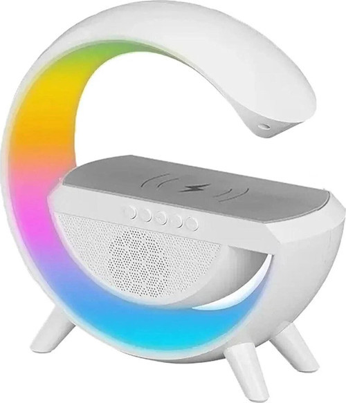 G Bluetooth Hoparlör 15W Kablosuz Hızlı Şarj / Alarm / Çalar Saat / Gece Lambası / Ambiyans Led Işık
