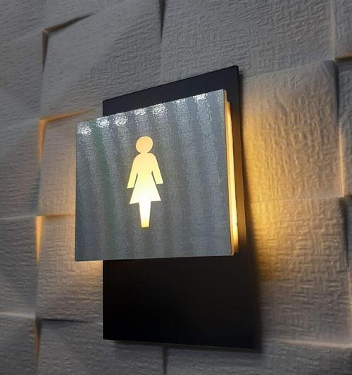 Kadın&Erkek Ikonlu Işıklı Wc Yönlendirme Seti
