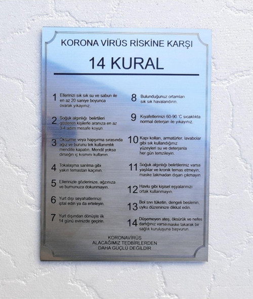 Virüs Bilgilendirme Levhası