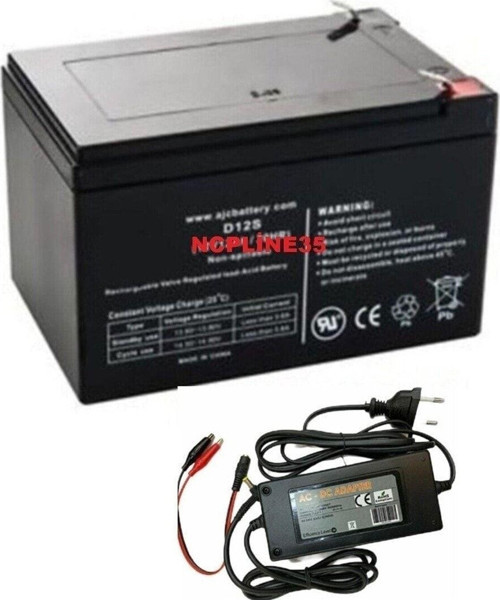 12 Volt Oyuncak Akülü Jeep Traktör Skoter Araba Aküsü 12 Volt Taze Akü+12A Şarj Cihazı Adaptörü