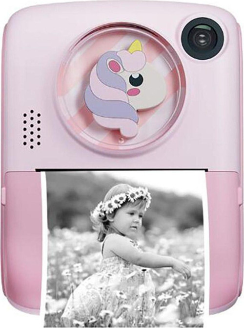 Anlık Termal Yazıcılı Dijital Çocuk Kamerası 2.0 Inç Hd 1080P Instant Photo Printer Camera Pembe