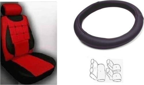 Oto Koltuk Kılıfı Takımı Kırmızı Renk – Direksiyon Kılıfı Hediyeli Renault 12 Toros