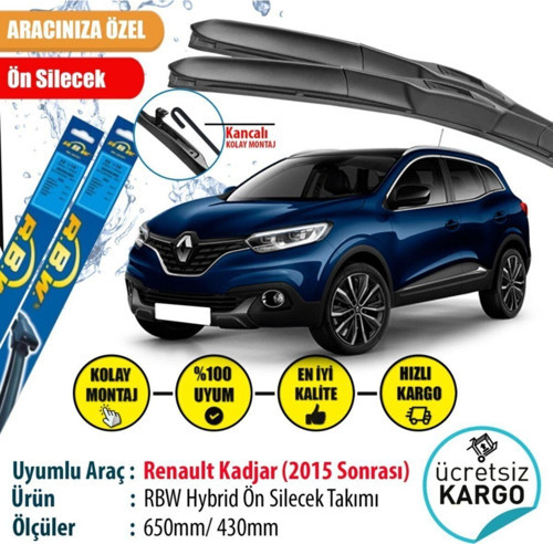 Renault Kadjar2015 Sonrası Hybrid Ön Silecek Takımı