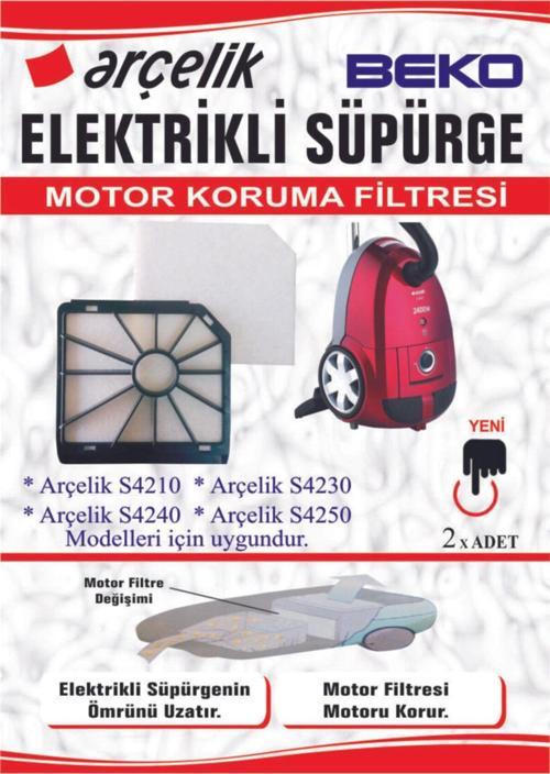 S 4210 4230 4240 4250 Süpürge Motor Koruma Filtresi 2'li